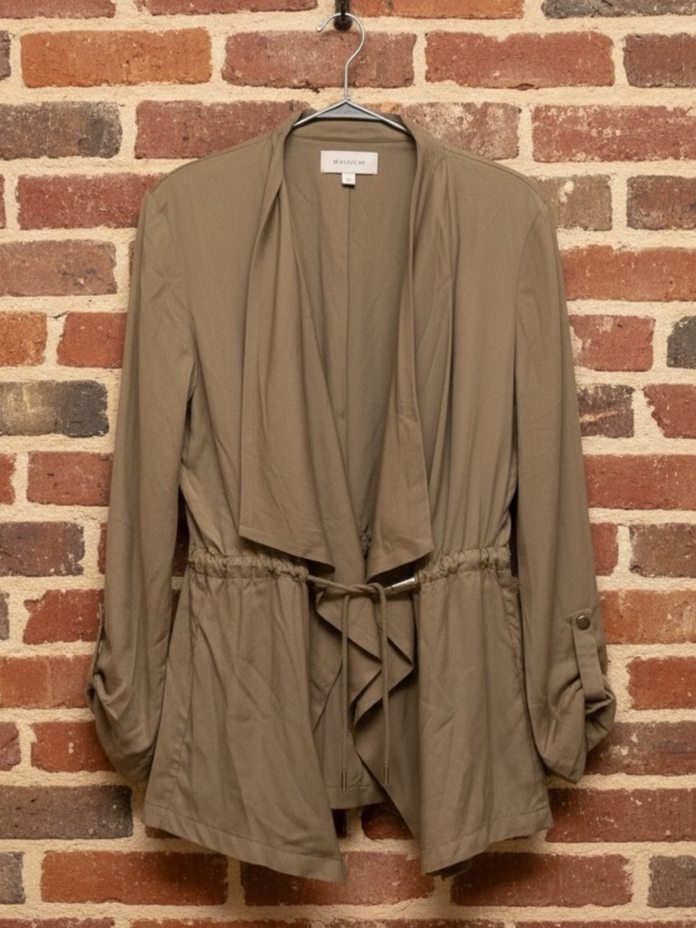 Carolina Belle Green Long Sleeve Drawstring Waist Cardigan Jacket Size L